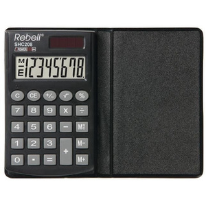 Rebell Calculatrice de poche SHC 208, noir