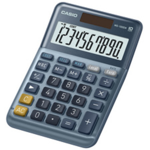 CASIO Calculatrice de bureau MS-100EM, 10 chiffres, argent  - 68730