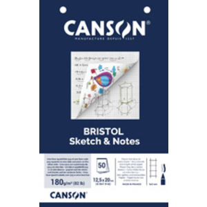 CANSON Bloc de fiches BRISTOL Sketch & Notes, A4