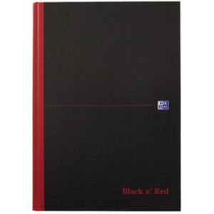 Oxford Bloc-notes Black n' Red - à reliure, A4, quadrillé