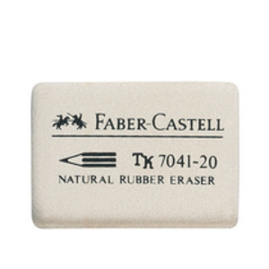 FABER-CASTELL Gomme en caoutchouc 7041-20, blanc