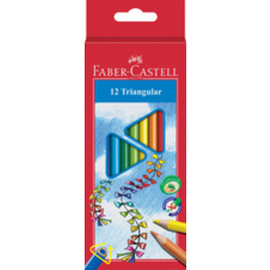 FABER-CASTELL Crayons de couleur triangulaires, étui de 12