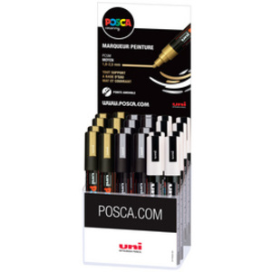 POSCA Marqueur à pigment PC-5M, présentoir de 36