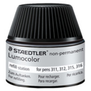 STAEDTLER Flacon de recharge Lumocolor 487 05, noir