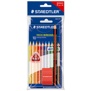 STAEDTLER Crayon de couleur Noris jumbo, pack bonus