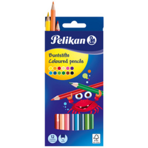 Pelikan Crayons de couleur standard, étui en carton de 12
