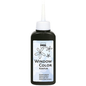 KREUL Window Color Peinture de contours, noir, 80 ml