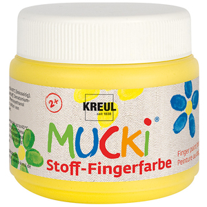 KREUL Gouache aux doigts textile 'MUCKI', 150 ml, jaune