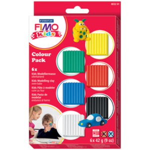 FIMO kids Kit pâte à modeler Colour Pack 'basic', set de 6