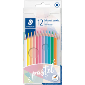 STAEDTLER Crayons de couleur pastel, étui carton de 12