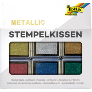 folia Tampon encreur set 'Metallic', 6 couleurs assorties