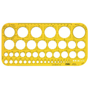 M+R Trace-cercles 1-36 mm, jaune transparent