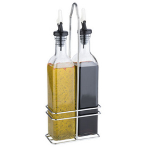 APS Ménagère de table huile & vinaigre, verre/inox, 0,5 L