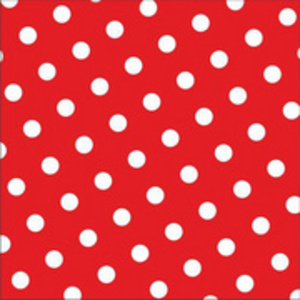 PAPSTAR Serviette à motif 'Dots', 330 x 330 mm, rouge