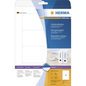 HERMA Etiquette dos de classeurs SPECIAL, 157 x 61 mm, blanc