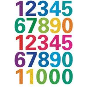 HERMA stickers chiffres MAGIC GLITTERY 0-9, imprimé en