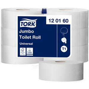 TORK Papier toilette grand rouleau Jumbo, 1 couche, blanc