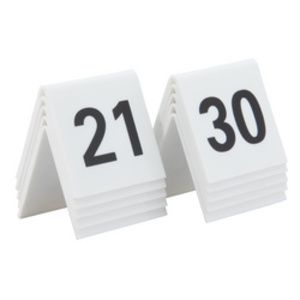 Securit Set de numéros de table 51 - 60 , blanc, acrylique