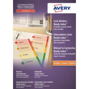 AVERY Intercalaires Readyindex, 12 touches numériques, A4