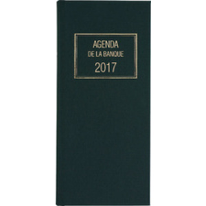 LECAS Agenda de la Banque Long, 2024, 150 x 340 mm, noir