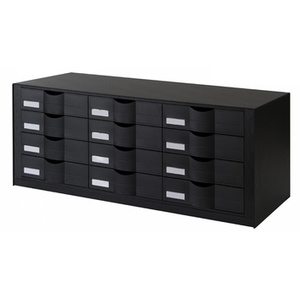 PAPERFLOW Bloc à tiroirs, 12 tiroirs, couleur: noir