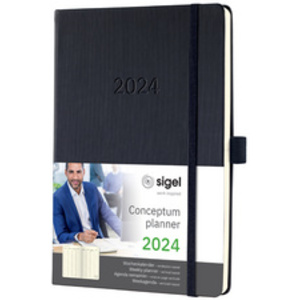sigel Agenda planning Conceptum 2024, env. A5, noir