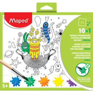Maped Papier à peindre all-in-one, 200 x 200 mm, 10 feuilles