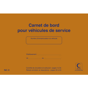 ELVE Carnet de bord pour véhicules de service, 150 x 215 mm