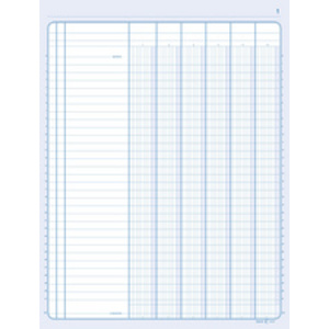 ELVE Piqûre comptable 32 colonnes sur 2 pages, 380 x 380 mm