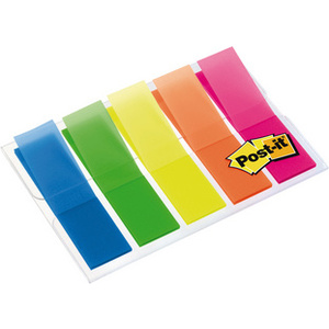 Post-it Marque-pages Index, 11,9 x 43,2 mm, 5 couleurs