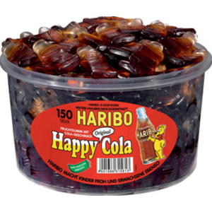 HARBIO Bonbon gélifié aux fruits HAPPY COLA, boîte de 150