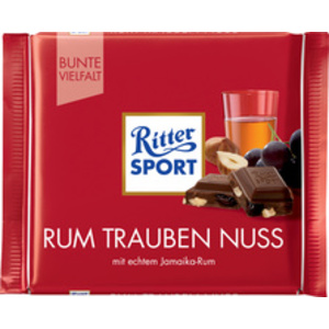 Ritter SPORT Tablette de chocolat RHUM RAISIN NOISETTE,100 g
