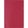 proOFFICE Pochette transparente, A4, PP, granuleux, rouge