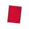 herlitz Trieur easyorga, A4, carton, 12 compartiments, rouge