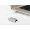 DIGITUS Câble adaptateur, DisplayPort - USB-C, blanc, 20 cm