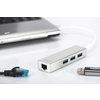 DIGITUS Hub USB 3.0 & adaptateur LAN Gigabit, 3 ports