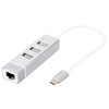 DIGITUS adaptateur USB 2.0 vers Fast Ethernet, 3 ports USB