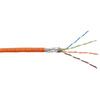 DIGITUS Câble d'installation, Cat.7, S/FTP, 100 m, orange