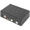 DIGITUS Commutateur KVM, 2 ports, simple affichage, 4K, HDMI