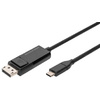 DIGITUS Câble adaptateur bidirectionnel USB Typ C vers DP