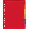 herlitz Intercalaires en carton, uni, A4, coloré, 6 touches
