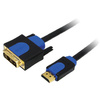 LogiLink Câble HDMI High Speed, HDMI - DVI-D, 2 m