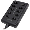 LogiLink Hub USB 2.0, 10 ports, avec interrupteur, noir