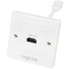 LogiLink Boîte de raccordement, 1 x HDMI, blindé, blanc