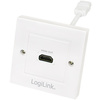 LogiLink Boîte de raccordement, 2 x HDMI, blindé, blanc