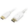 LogiLink Câble HDMI - DisplayPort, 2,0 m, blanc