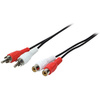 LogiLink Câble audio, 2x RCA mâle - 2x RCA femelle, 5 m