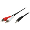 LogiLink Câble audio, 2x RCA mâle - jack mâle 3,5 mm