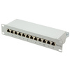 LogiLink Panneau de brassage 10' cat. 6A, 12 ports, gris