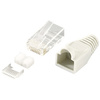 LogiLink Connecteur mâle RJ45, Cat.6, blindé, gris